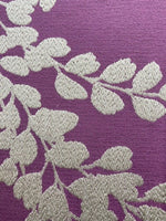 Purple Mauve Trailing Leaf Jacquard Furnishing