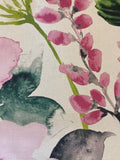 Pink/violet Watercoloured Print on Cotton Furnishing
