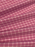 Pink Check Shirting Weight