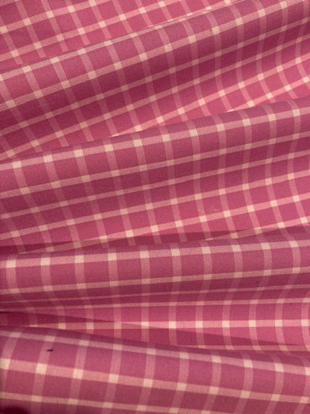 Pink Check Shirting Weight