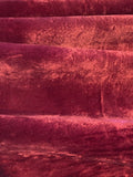 Raspberry Velvet with Crushed Look and Fire Retardant Finish