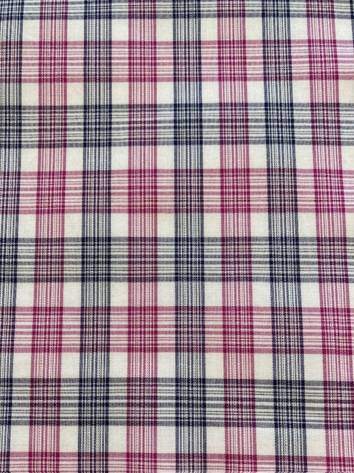 Fuchsia/Black Check Cotton Shirting