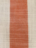 Tomato Red/White 4cm Colour Woven Stripe - Running along the Fabric