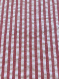 Red/White 4mm Seersucker Candy Stripe