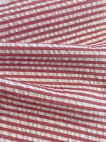 Red/White 4mm Seersucker Candy Stripe