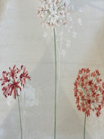 Red/Pink Allium on Cream Cotton