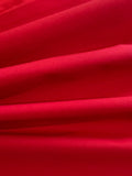 Red Stretch Woven Cotton Crisp Handle