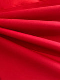 Red Stretch Woven Cotton Crisp Handle