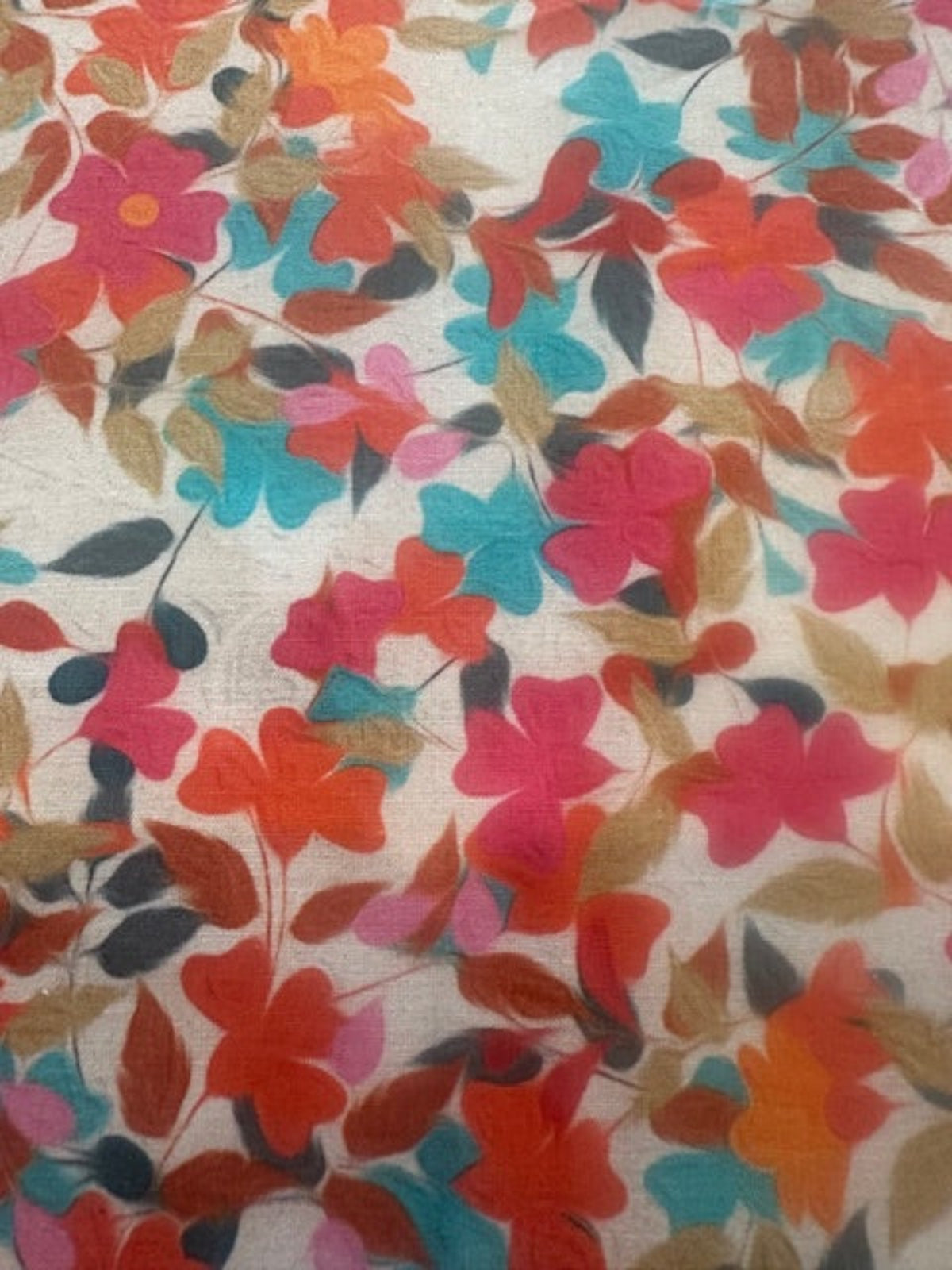 Red & Fuchsia Floral on Cotton Lawn