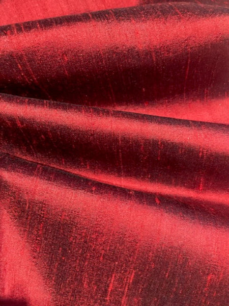 Red Irridescent Silk Dupion