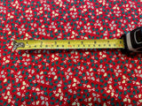Christmas Mixed Green Small Hollies on Red Cotton&nbsp;