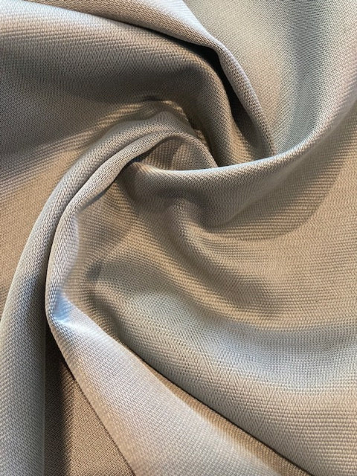 Silver Grey Double Sided Ribbed Effect Weave