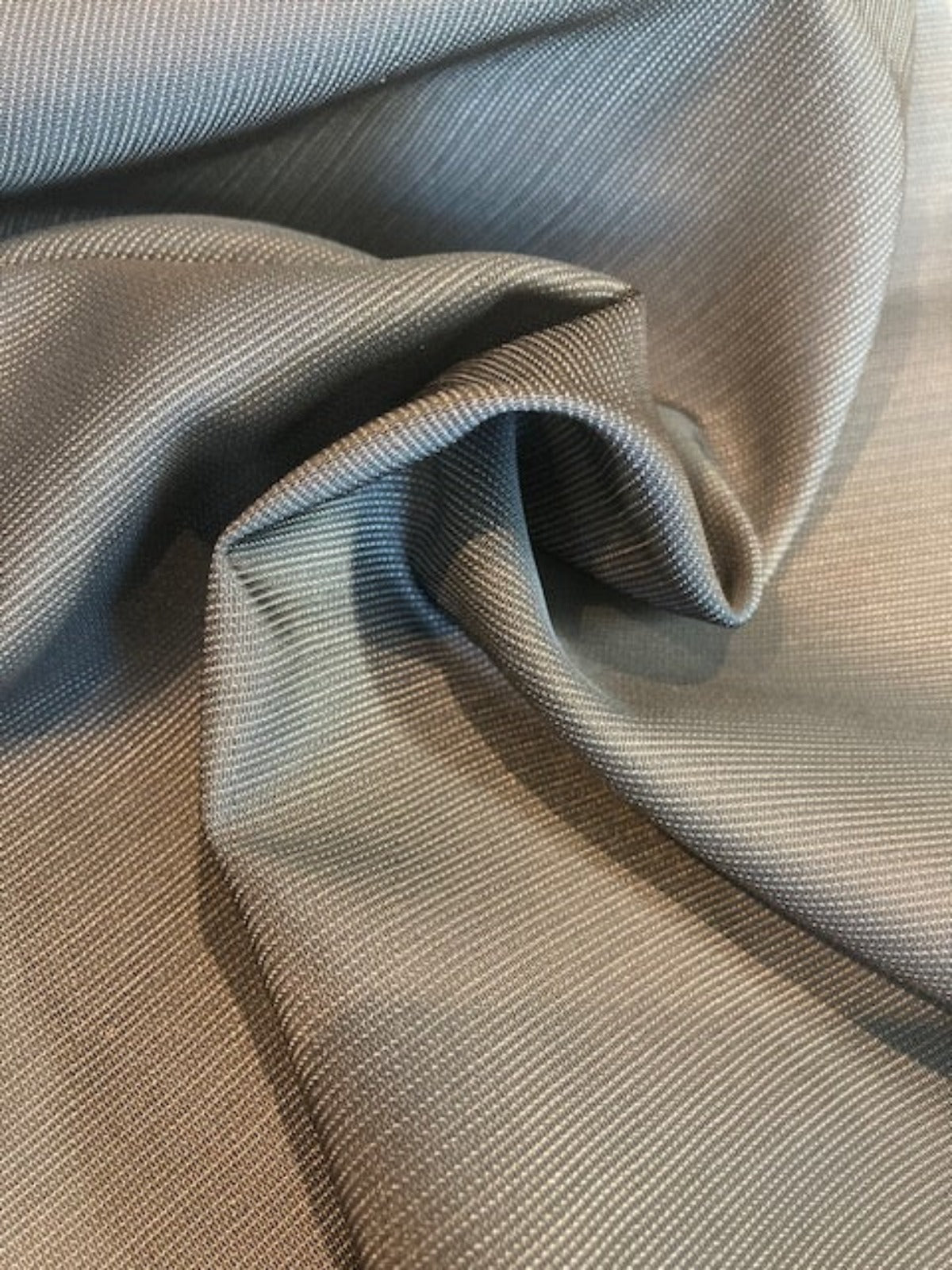 Silver Grey Double Sided Ribbed Effect Weave