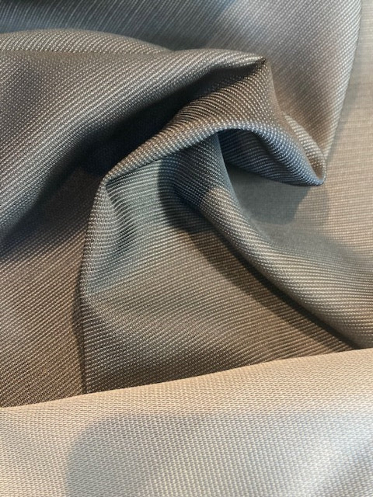 Silver Grey Double Sided Ribbed Effect Weave