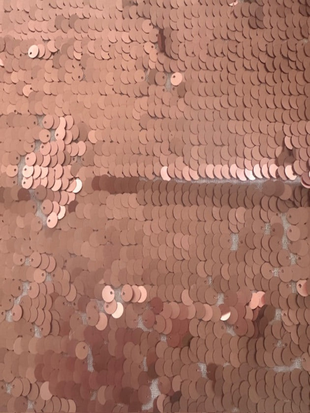 Rose Gold Overlapping Sequin on Mesh