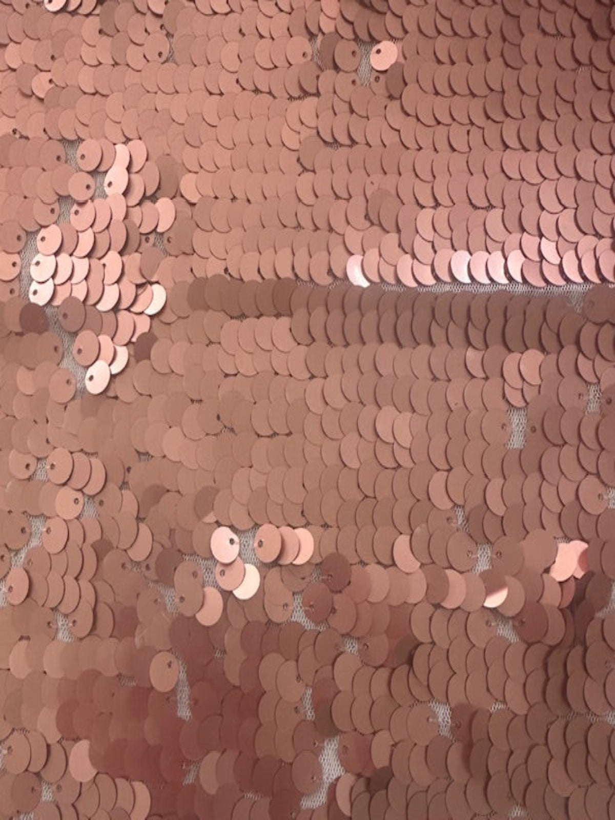 Rose Gold Overlapping Sequin on Mesh