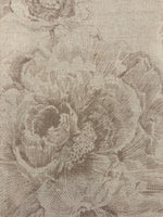 Beige Large flower Shadow Print on Cotton