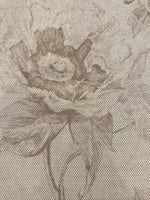 Beige Large flower Shadow Print on Cotton