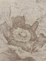 Beige Large flower Shadow Print on Cotton