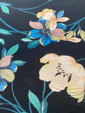 Trailing Flowers on Navy Viscose Jersey