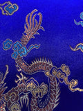 Royal Blue Oriental Dragon Jacquard