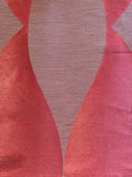 Pinky Red Satin Effect Large Wave Jacquard