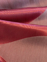 Pinky Red Satin Effect Large Wave Jacquard