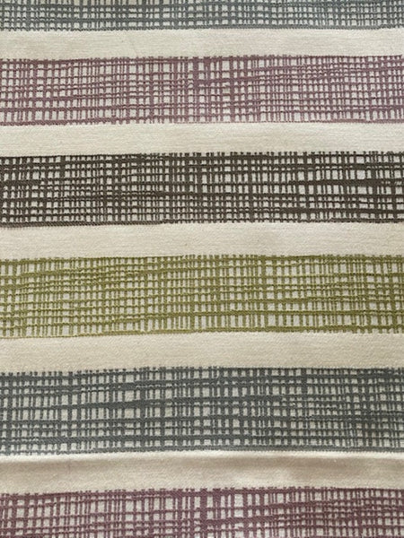 Lime/Grey/Slate/Mauve Basket Weave Effect , with FR Finish