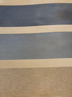 Sage Green/Coffee Woven Stripes. Stripe run across the fabric,