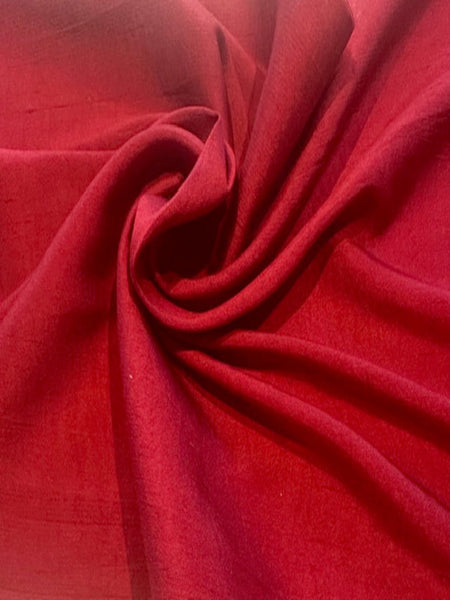 Scarlet Red Lightweight Silk with Slight Crushed Look