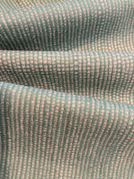 Sea Green Graduated Spotted Stripe Furnishing. Firm Handle Cotton