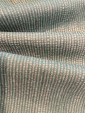 Sea Green Graduated Spotted Stripe Furnishing. Firm Handle Cotton