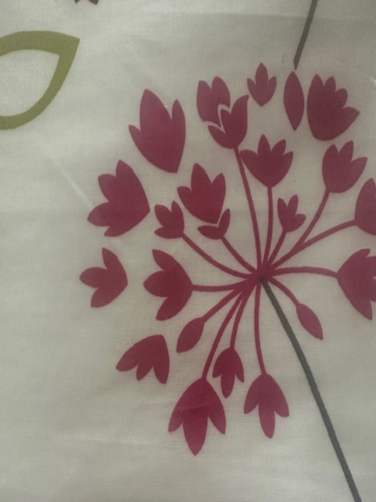 Lime/Amethyst/Fuchsia Seed Heads on White PVC Coated Cotton