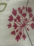 Lime/Amethyst/Fuchsia Seed Heads on White PVC Coated Cotton