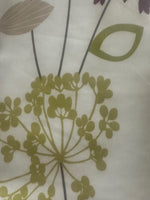 Lime/Amethyst/Fuchsia Seed Heads on White PVC Coated Cotton