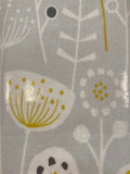 Mustard on Light Grey Seed Print on PVC Coated Cotton