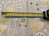 Mustard on Light Grey Seed Print on PVC Coated Cotton