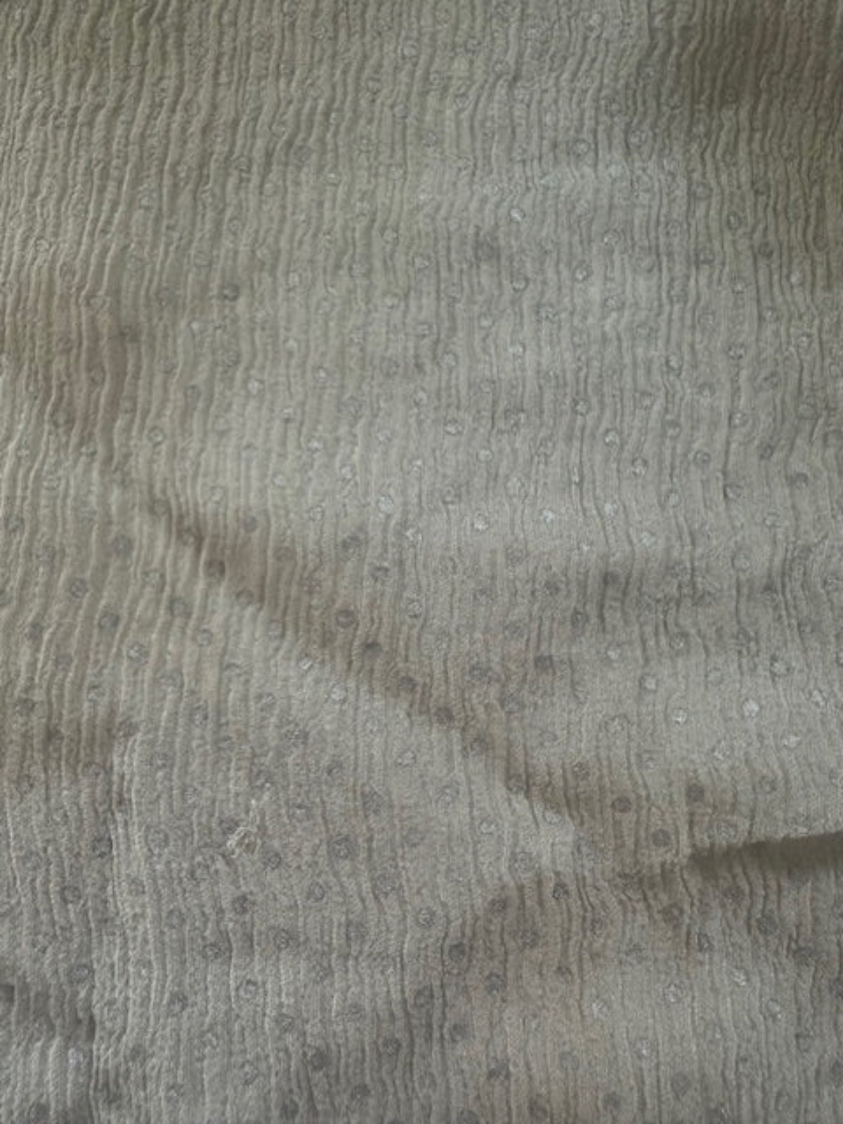 Silver dot on Light Grey Yoryu Silk Chiffon