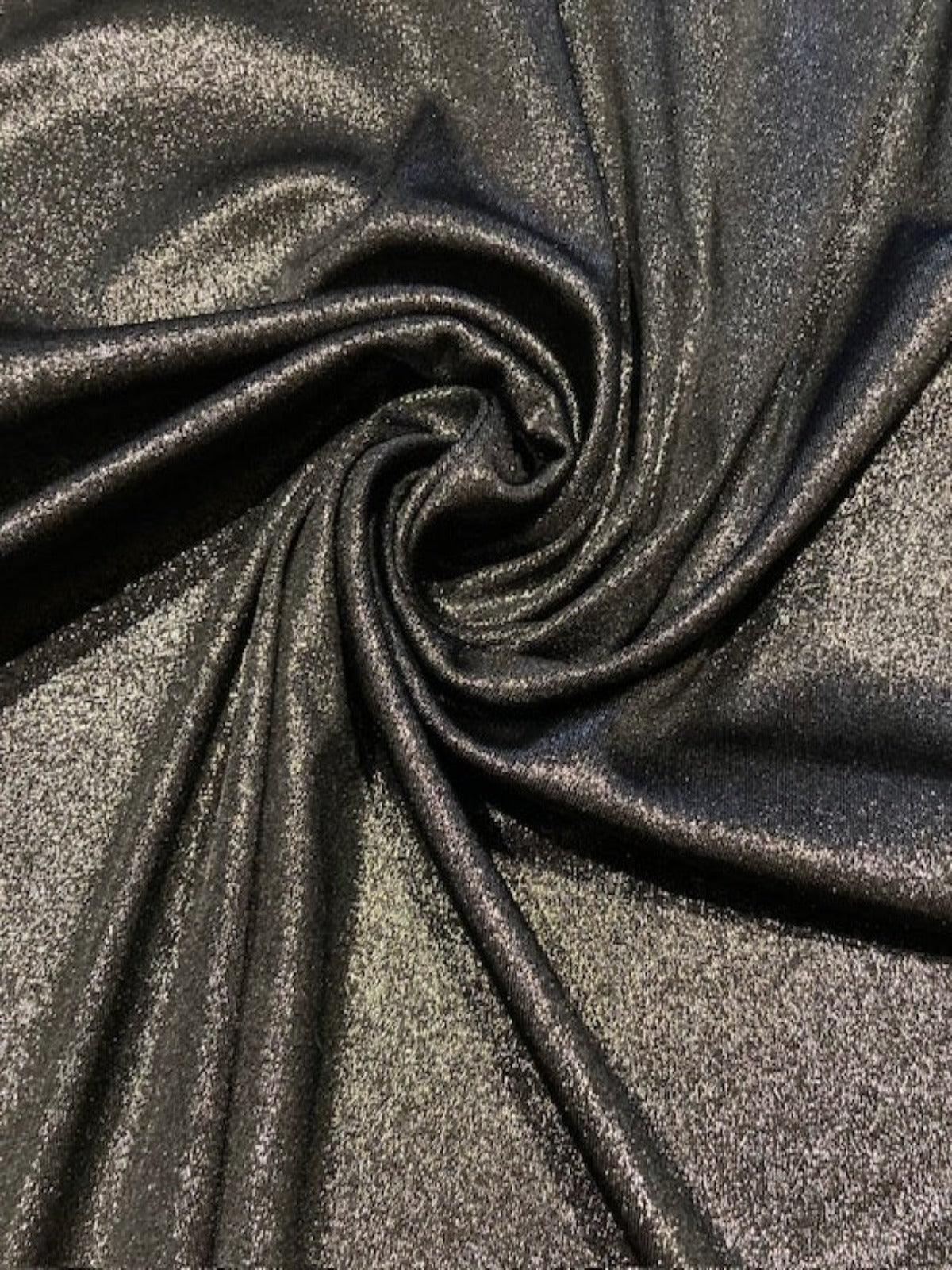 Silver on Black Printed foil Chiffon