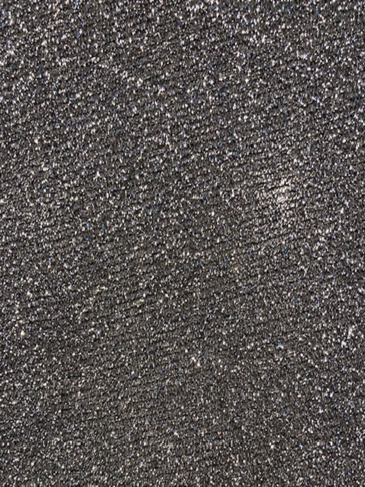 Silver on Black Glitter Knit, One Way Stretch