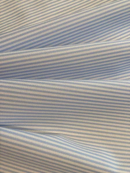 Sky Blue Candy Stripe Cotton Shirting