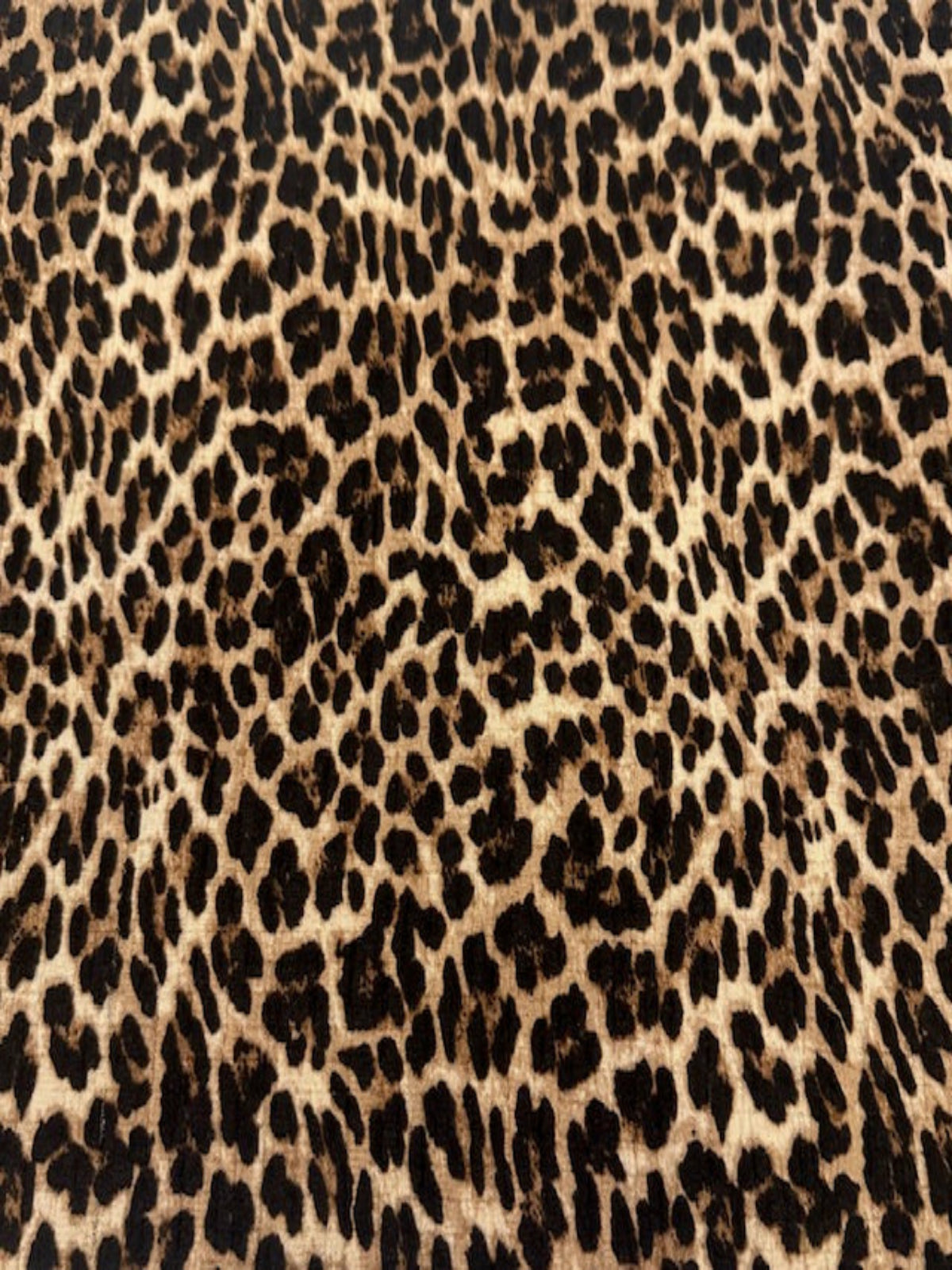 Brown Crepe Leopard Print