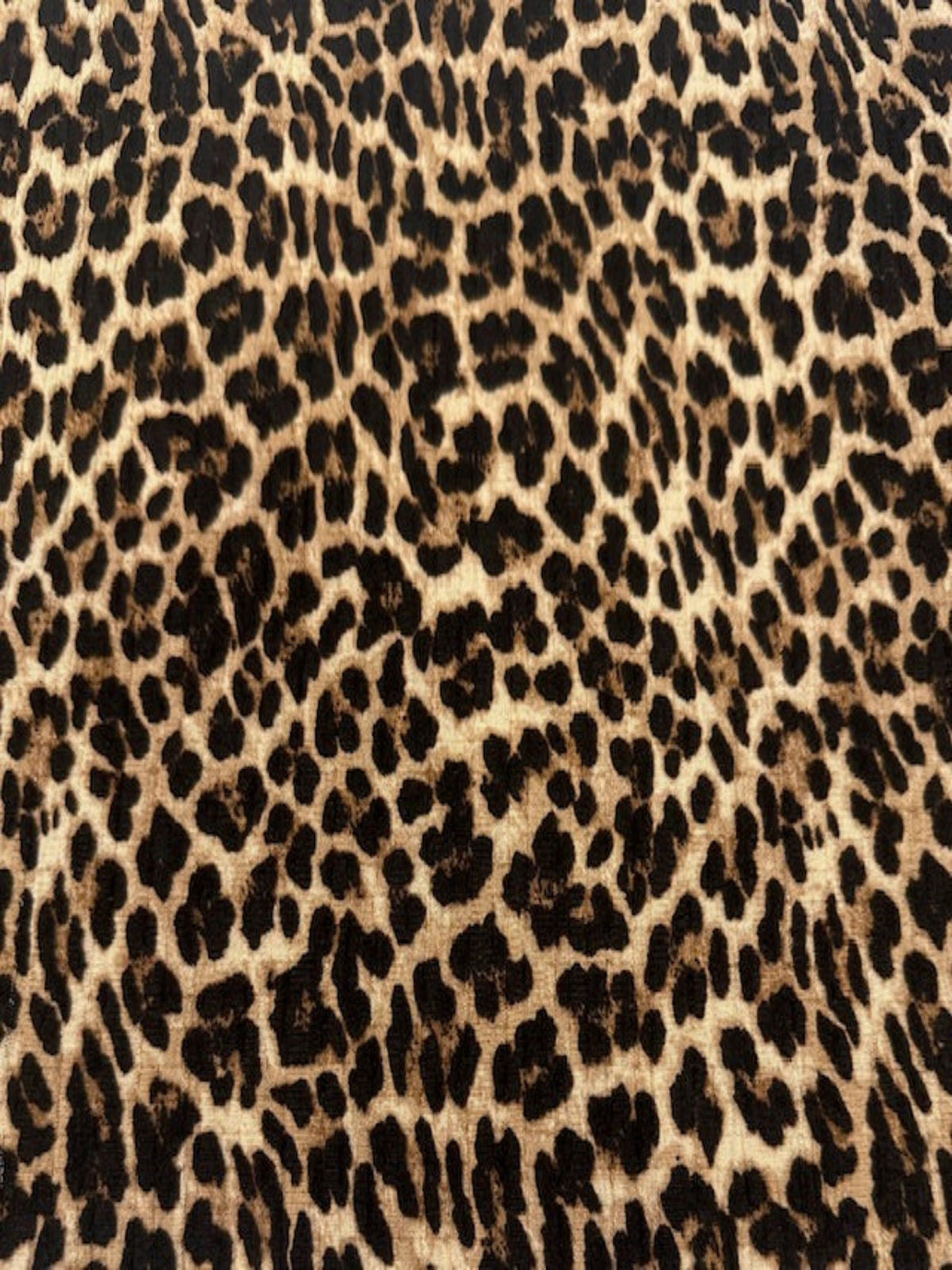 Brown Crepe Leopard Print