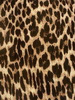 Brown Crepe Leopard Print