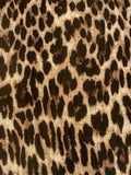 Brown Crepe Leopard Print