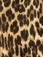 Brown Crepe Leopard Print