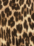 Brown Crepe Leopard Print