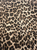 Brown Crepe Leopard Print