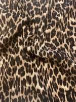 Brown Crepe Leopard Print