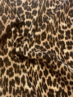 Brown Crepe Leopard Print